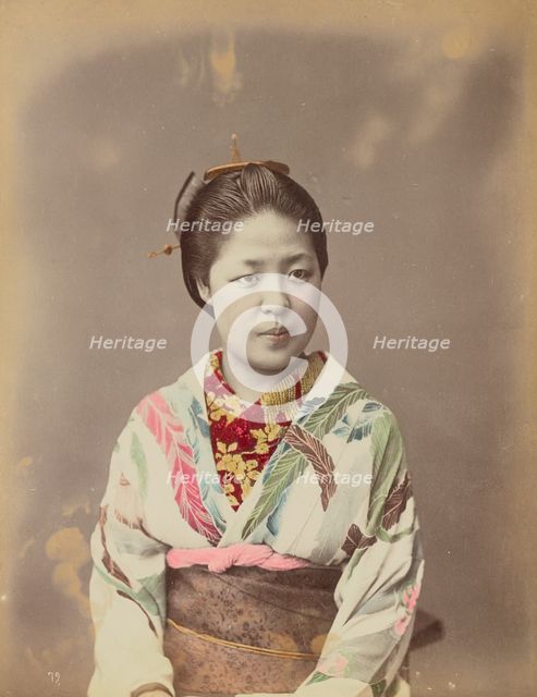 Portrait of a Young Lady, 1870s-1890s. Creator: Baron Raimund von Stillfried.