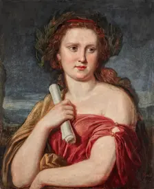 Portrait of a young lady (Anna von Lieben?), 1860. Creator: Carl Rahl