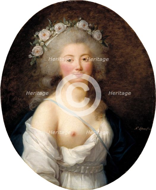 Portrait of a Young Lady as Flora, 1811. Creator: Elisabeth Louise Vigee-LeBrun.