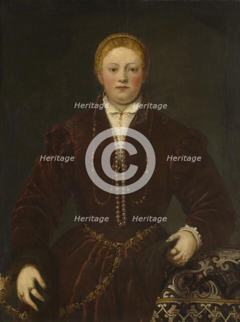 Portrait of a Young Lady, ca 1555. Creator: Tintoretto, Jacopo (1518-1594).