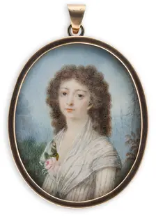 Portrait of a young lady. Creator: Elise Arnberg