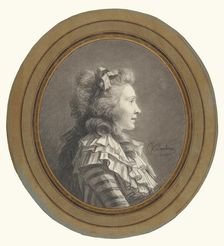 Portrait of a Young Lady in Profile, about 1783-1785. Creator: Henri-Pierre Danloux