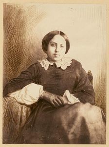Portrait of a young lady, probably Cécile Devéria, 1853. Creators: Achille Deveria, Théodule Deveria
