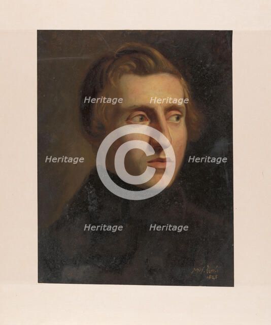 Portrait of a young man, 1845.  Creator: Jozef Israels.