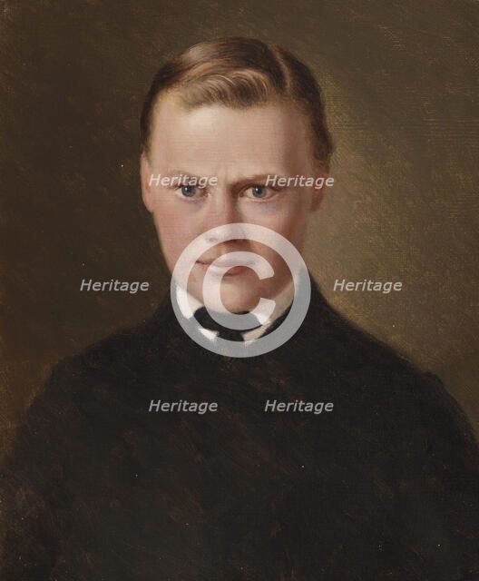 Portrait of a Young Man, 1860-1869. Creator: Ferdinand von Wright.