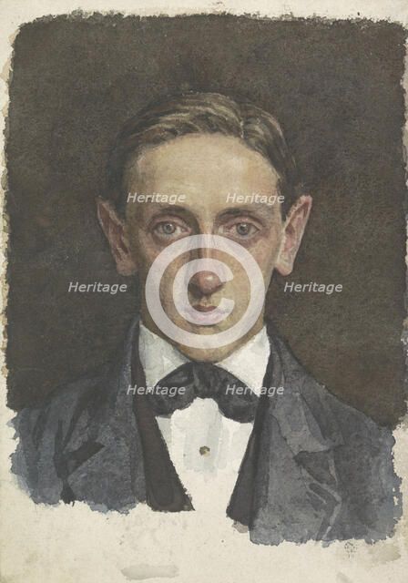 Portrait of a young man, 1874-1925. Creator: Jan Veth.