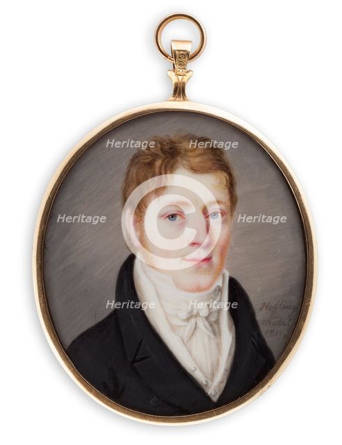 Portrait of a young man, 1811. Creator: Salomon Hofling.