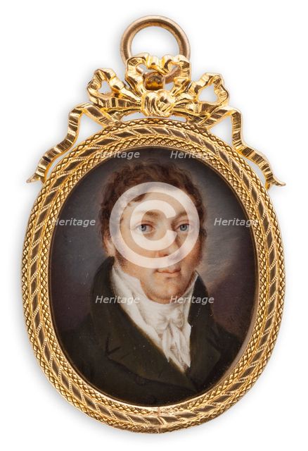 Portrait of a young man, 1818. Creator: Salomon Hofling.