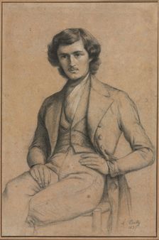 Portrait of a Young Man, 1837. Creator: Louis Léopold Boilly (French, 1761-1845)