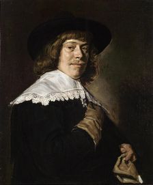Portrait of a Young Man Holding a Glove c1650. Artist: Frans Hals