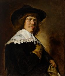Portrait of a Young Man Holding a Glove, copy after Frans Hals, 1892. Creator: Helene Schjerfbeck