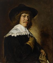 Portrait of a Young Man Holding a Glove, copy after Frans Hals, 1892. Creator: Helene Schjerfbeck