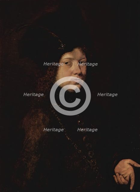 Portrait of a Young Man in a Fur Hat, 1660. Creator: Christoph Paudiss.