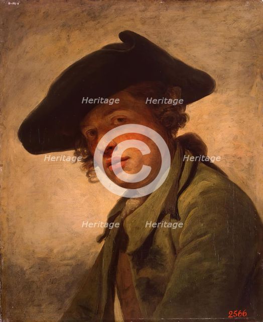 Portrait of a Young Man in a Hat, 1750. Creator: Jean-Baptiste Greuze.
