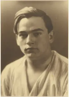 Portrait of a Young Man in Striped Shirt, 1907-1924. Creator: Louis Fleckenstein