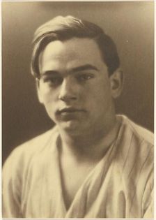 Portrait of a Young Man in Striped Shirt, 1907-1924. Creator: Louis Fleckenstein