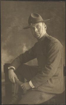 Portrait of a Young Man in Uniform, 1907-1943. Creator: Louis Fleckenstein