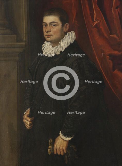 Portrait of a Young Man, possibly G. Pesaro, c17th century. Creator: Domenico Tintoretto.
