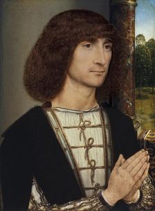 Portrait of a Young Man praying (recto), 1485. Creator: Hans Memling