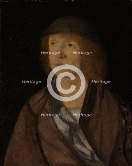Portrait of a Young Man; (reverse) Girl Making a Garland, ca. 1508. Creator: Hans von Kulmbach.