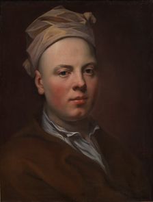 Portrait of a Young Man Wearing a White Cap, 1718. Creator: Balthasar Denner