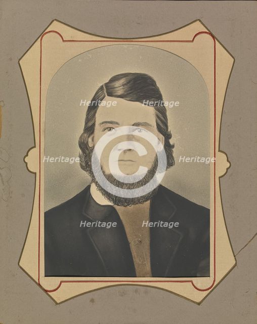 Portrait of a young man with a beard, about 1850-1860. Creator: Unknown.