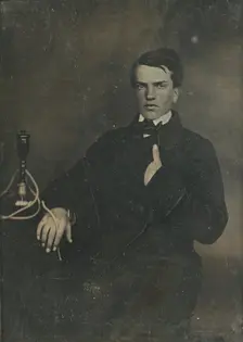 Portrait of a Young Man with a Hookah or Narghile, about 1850. Creator: Unknown
