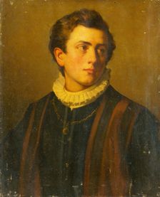 Portrait of a Young Man with a White Starched Collar, 1860-1890. Creator: Unknown