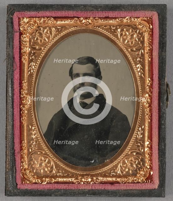 Portrait of a Young Man with Muttonchop Whiskers, about 1860. Creator: Unknown.