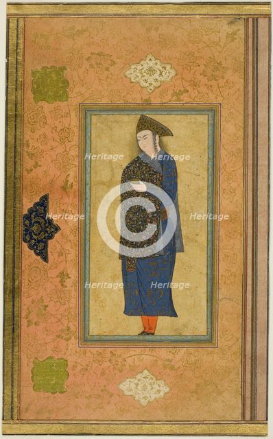 Portrait of a Young Prince, Safavid dynasty (1501-1722), c.1600/1630. Creator: Unknown.