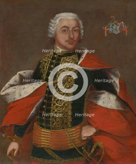Portrait of a zeman in ceremonial costume, c1740.  Creator: Ján Gottlieb Kramer.