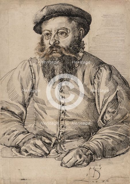 Portrait of a Bearded Man, 1576. Creator: Tobias Stimmer.