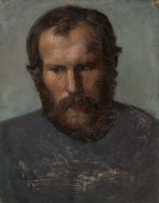 Portrait of a Bearded Man; Unfinished, 1854-1855. Creator: Karl Anders Ekman