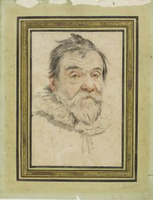Portrait of a Bearded Old Man, c. 1650. Creator: Claude Mellan