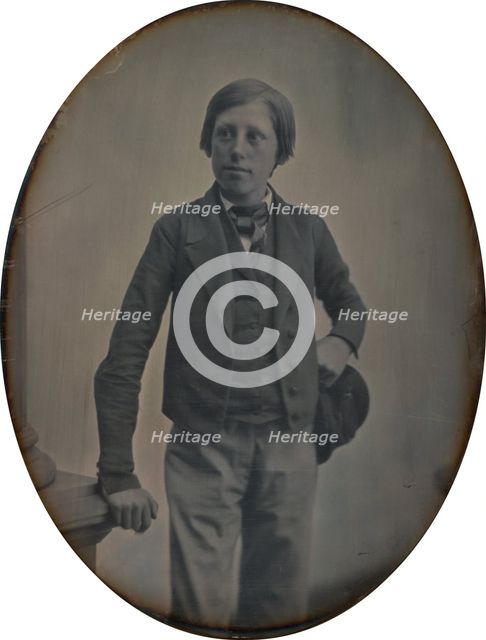 Portrait of a Boy, 1853-1855. Creators: Albert Sands Southworth, Josiah Johnson Hawes.