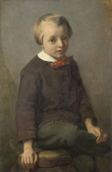 Portrait of a Boy, 1856. Creator: August Allebe