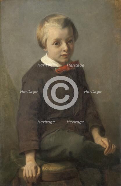 Portrait of a Boy, 1856. Creator: August Allebe.