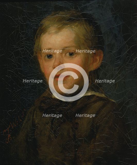 Portrait of a Boy, 1868. Creator: Charles T. Webber.