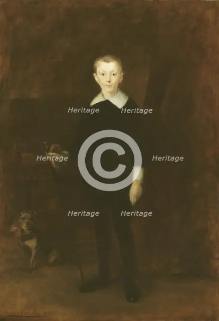 Portrait of a Boy, 1886. Creator: Eugene Carriere.