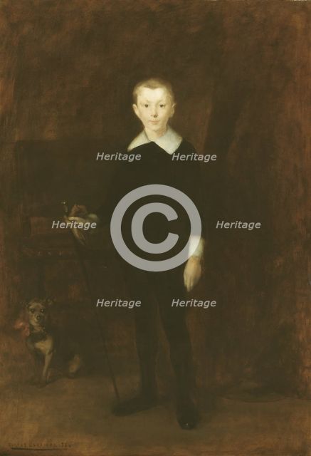 Portrait of a Boy, 1886. Creator: Eugene Carriere.
