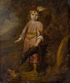 Portrait of a boy as a hunter, c1640. Creator: Circle of Matthys van den Bergh