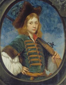 Portrait of a Boy Dressed as a Hunter, 1665. Creator: Monogrammist AVD or ADV possibly Ary de Vois (?)