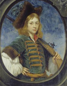 Portrait of a Boy Dressed as a Hunter, 1665. Creator: Monogrammist AVD or ADV possibly Ary de Vois (?)