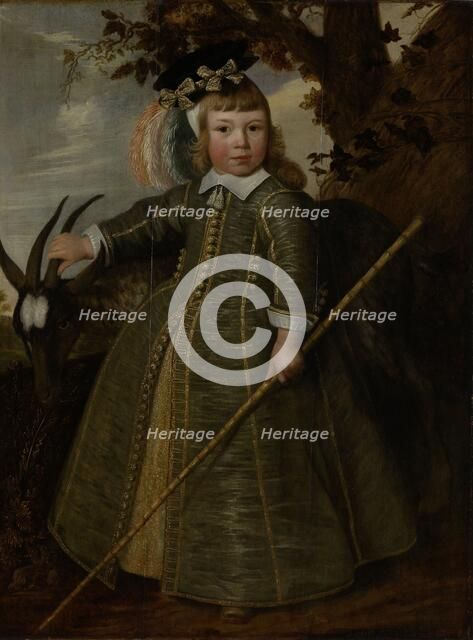 Portrait of a boy with a billygoat, 1652. Creator: Jan Albertsz. Rotius.