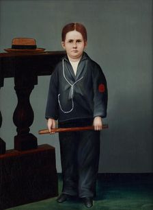 Portrait of a boy with double chin, after 1880. Creator: Unknown