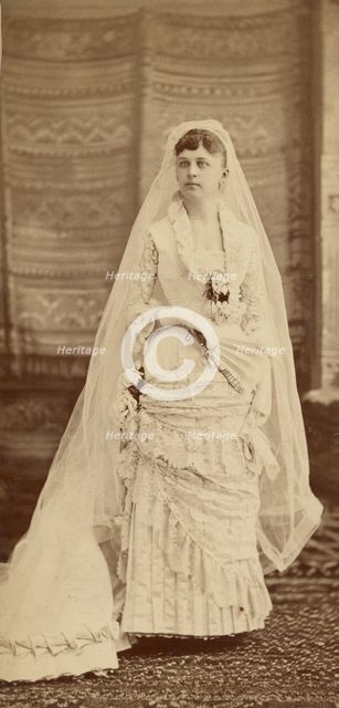 Portrait of a bride, about 1880-1890. Creator: Unknown.