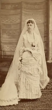 Portrait of a bride, about 1880-1890. Creator: Unknown