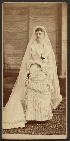Portrait of a bride, about 1880-1890. Creator: Unknown