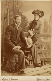 Portrait of a Canadian couple, about 1885. Creator: Gagen & Fraser
