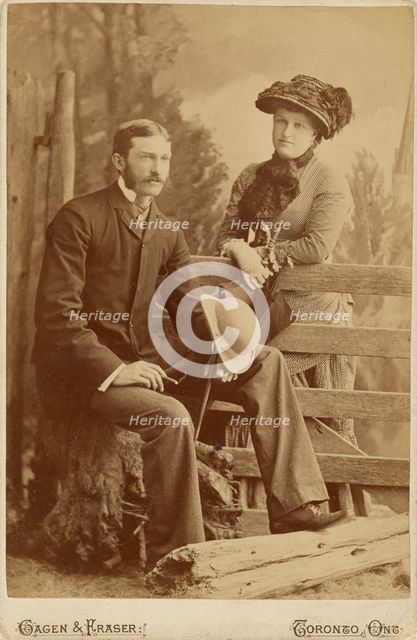 Portrait of a Canadian couple, about 1885. Creator: Gagen & Fraser.
